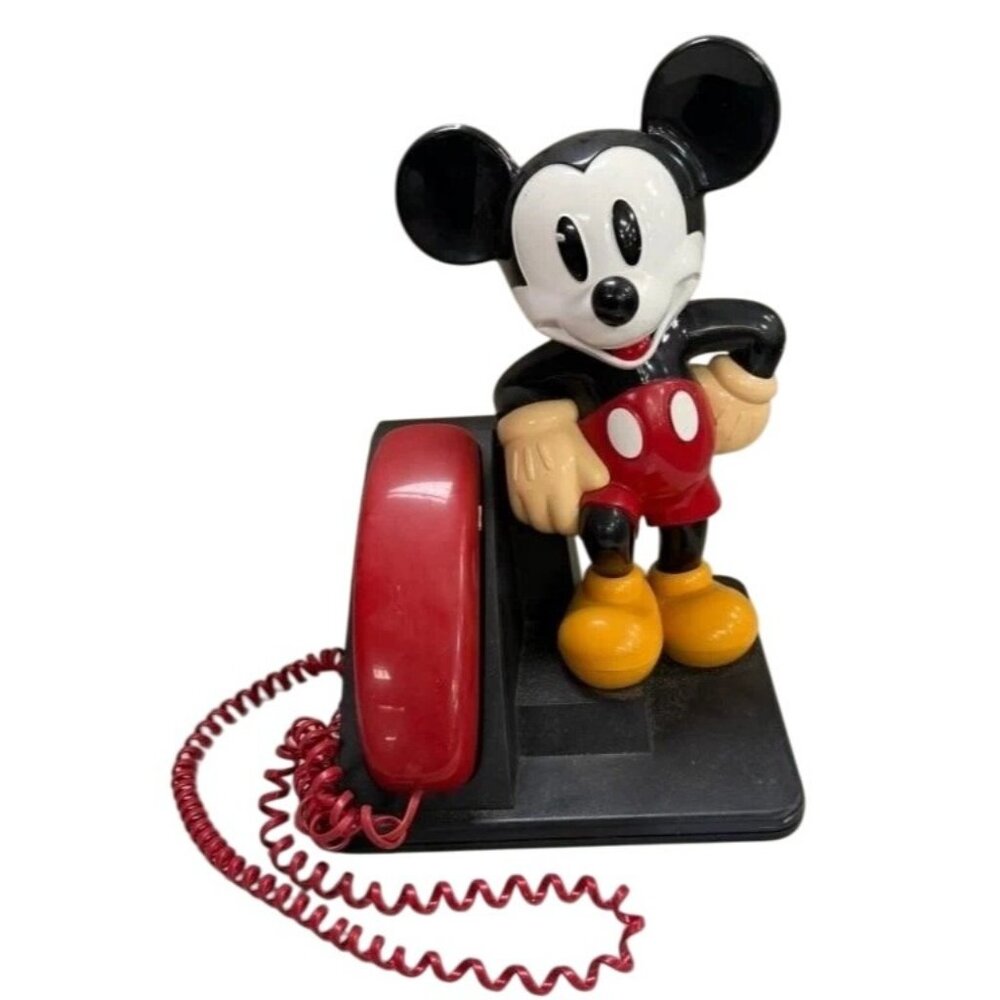 Vintage Mickey Mouse Telephone Corded Landline Disney Collectible * C10-l